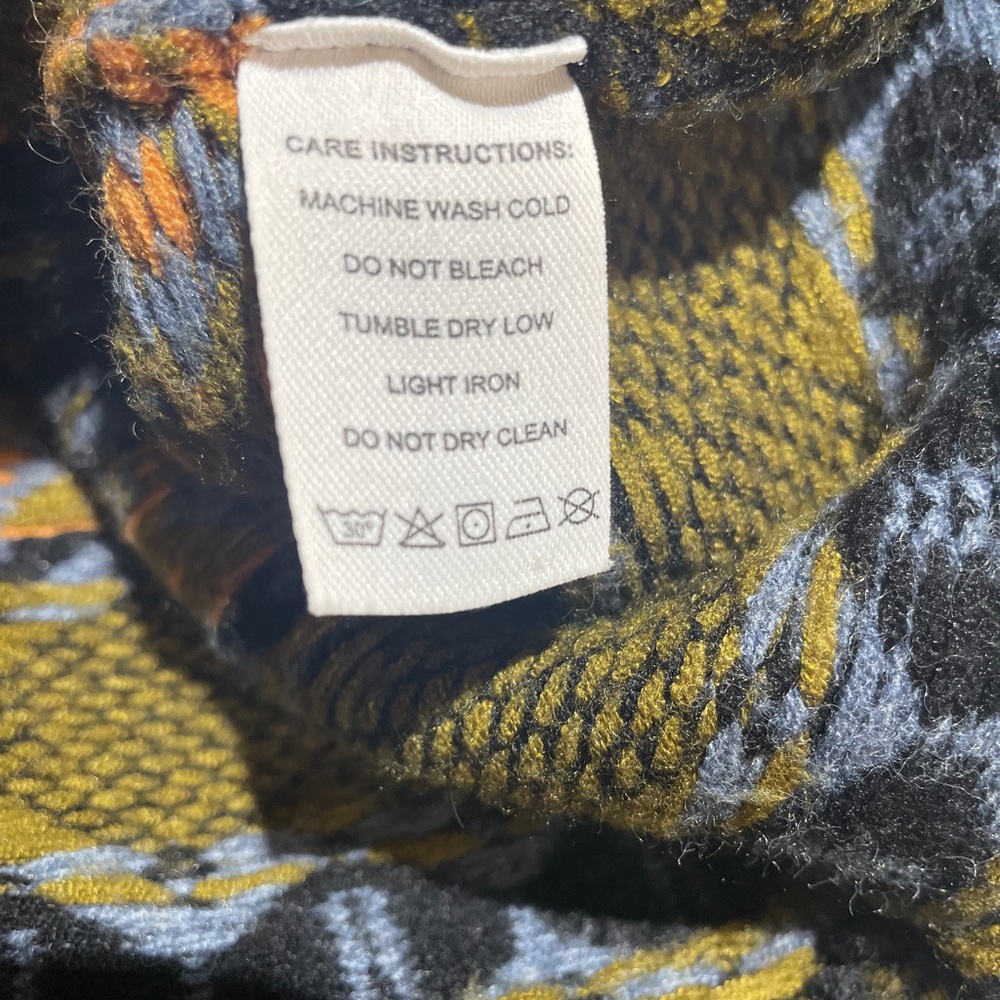 Geometric Patterned Sweater - Multi knit Wool jum… - image 5